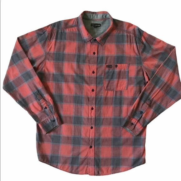 Ocean Current Gingham Button Up Long Sleeve Shirt - Picture 1 of 7